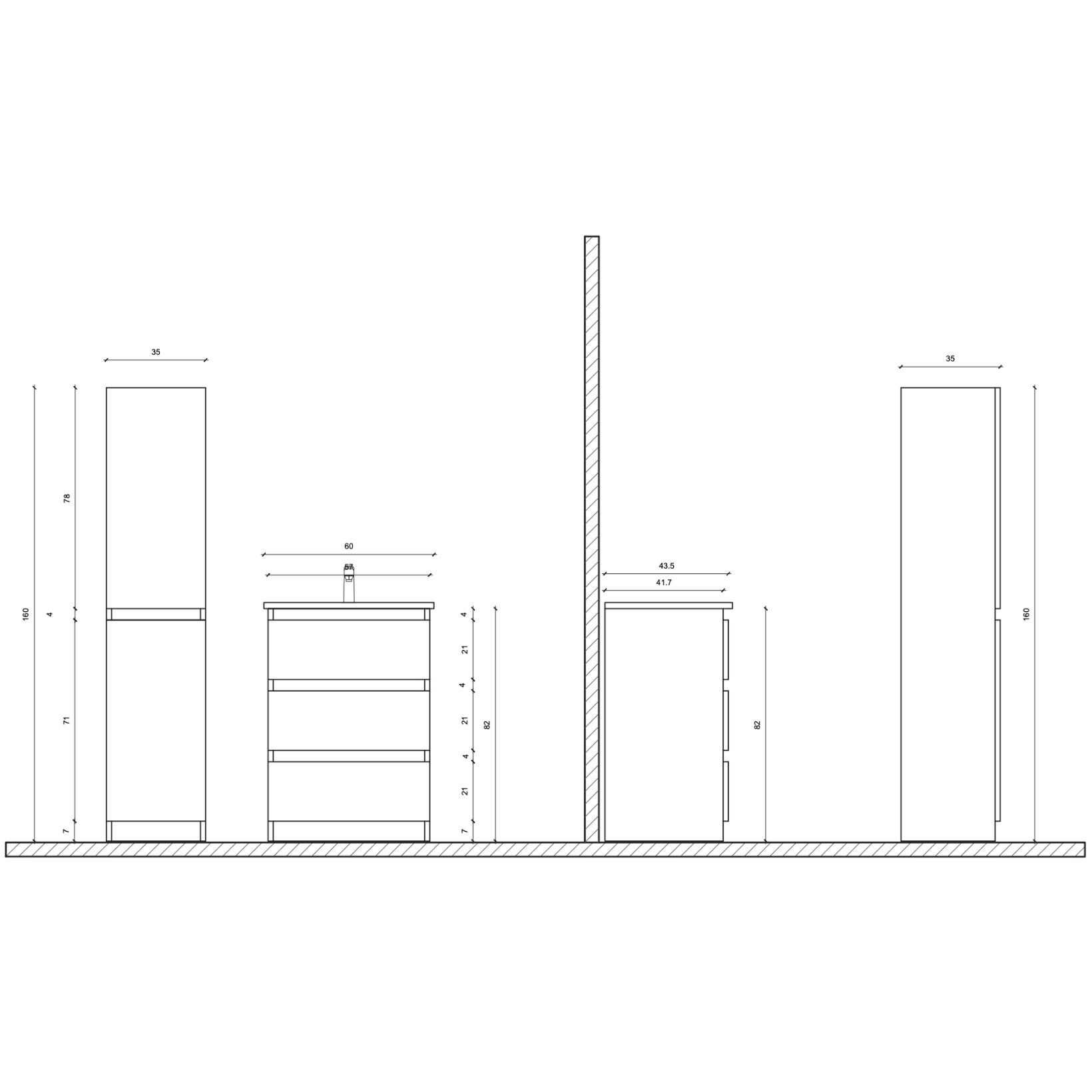 ALONI JUPITER wastafelonderkast – Softclose