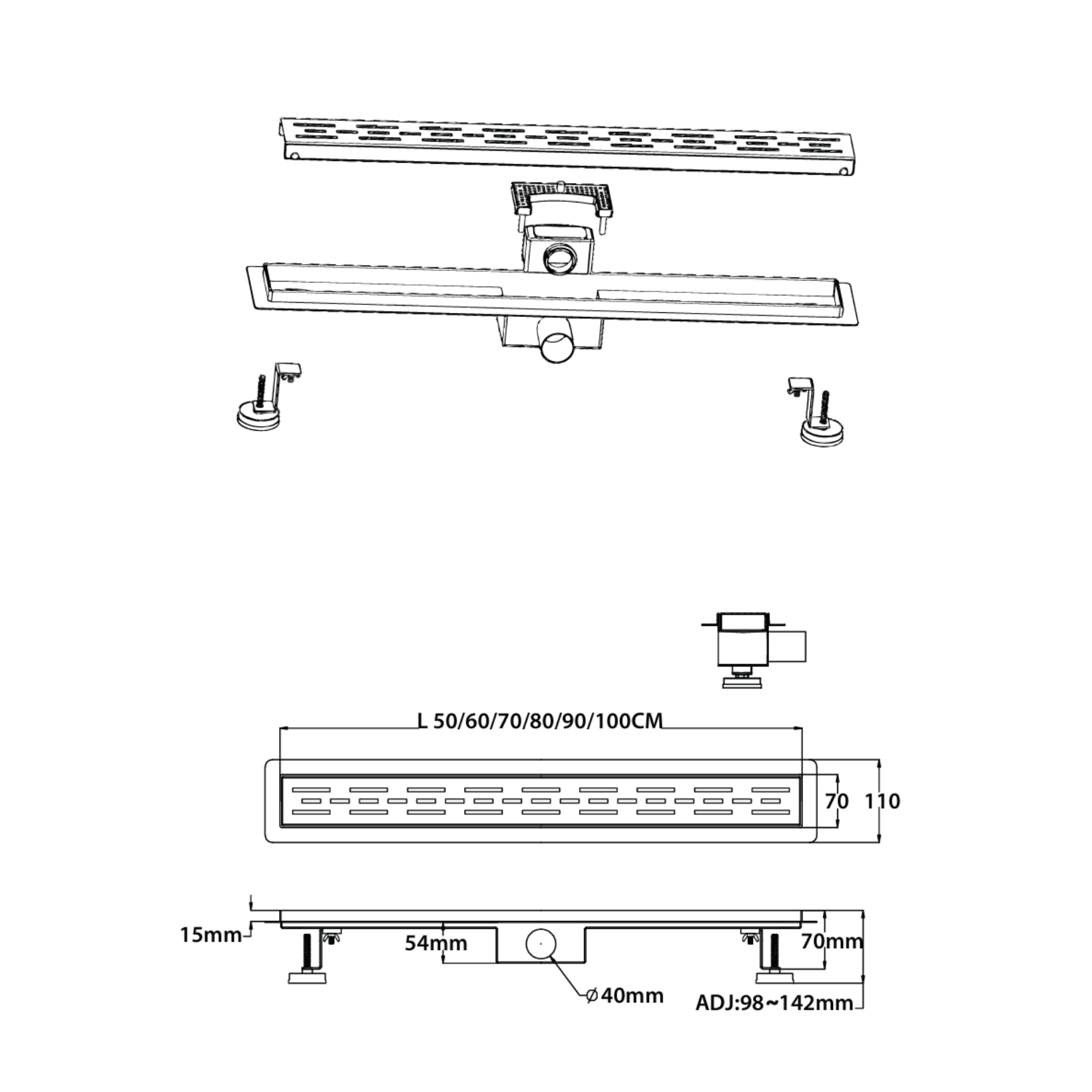 ALONI Douchegoot Compleet