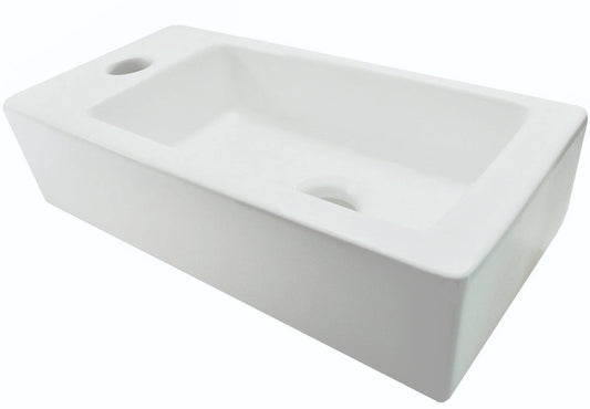 Mini-Rhea Fontein Wiesbaden Links 36X18X9 Cm in Mat Wit