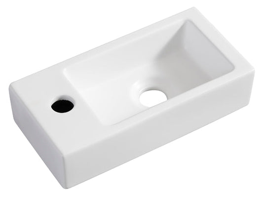 Mini-Rhea Fontein Wiesbaden Links 36X18X9 Cm in Mat Wit