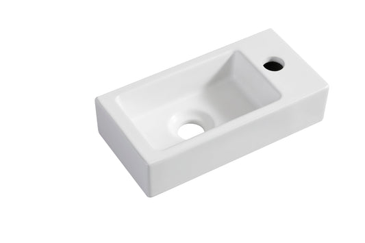 Rhea S mini fontein rechts 36,5 x 18 x 9 cm keramiek