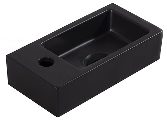 Mini-Rhea Fontein Wiesbaden Links 36X18X9 Cm in Mat Zwart