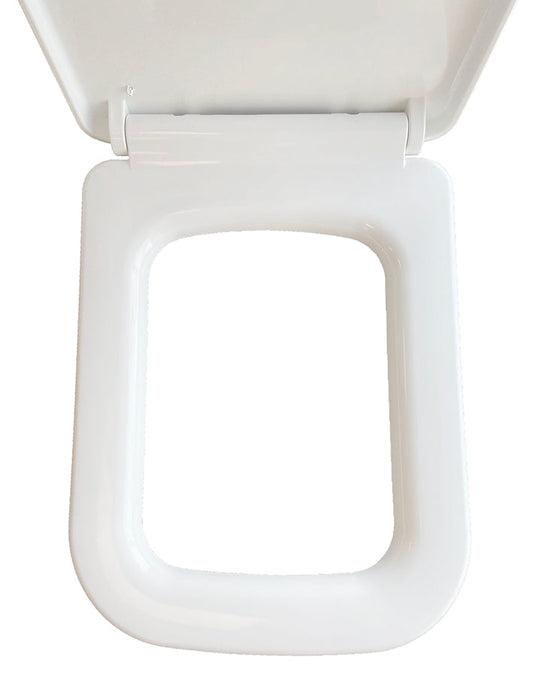 CarrÃ© Toiletbril met Deksel Wiesbaden Softclose in Wit