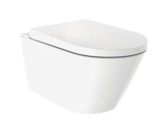 Vesta-Comfort Douche-WC Wiesbaden Randloos wandtoilet in wit