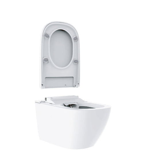 Vesta-Comfort Douche-WC Wiesbaden Randloos wandtoilet in wit