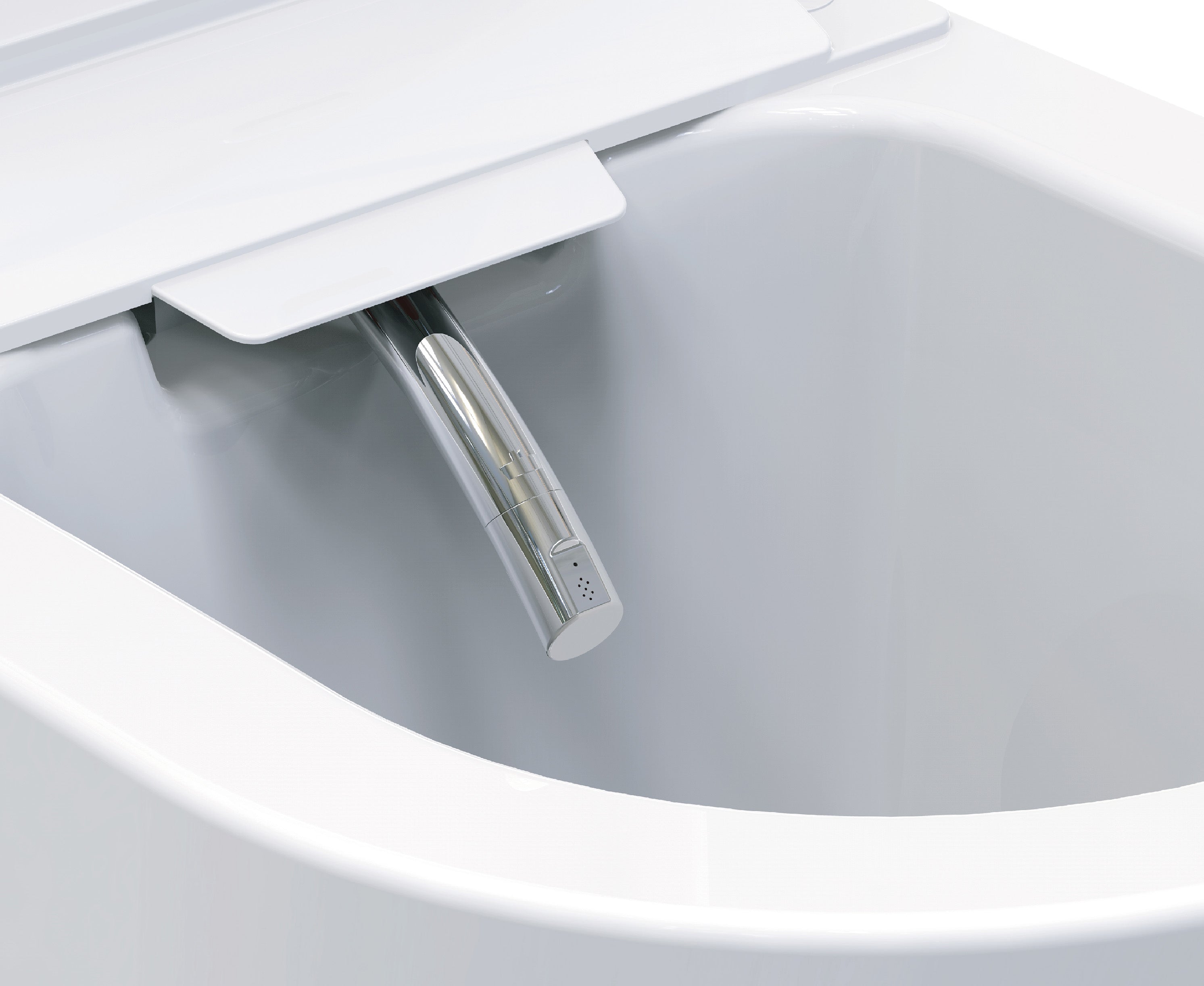 Vesta-Comfort Douche-WC Wiesbaden Randloos wandtoilet in wit