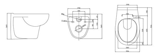 Neptunus 2.0 wandcloset rimless glans wit