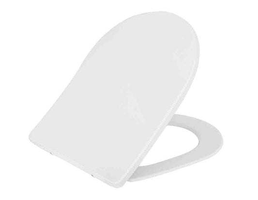 Vesta Shade Slanke Toiletbril met Deksel Wiesbaden in wit, Soft Close