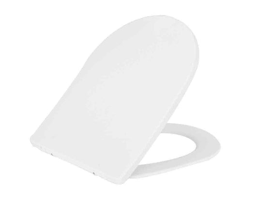Vesta Shade Slanke Toiletbril met Deksel Wiesbaden met Soft Close in Mat Wit