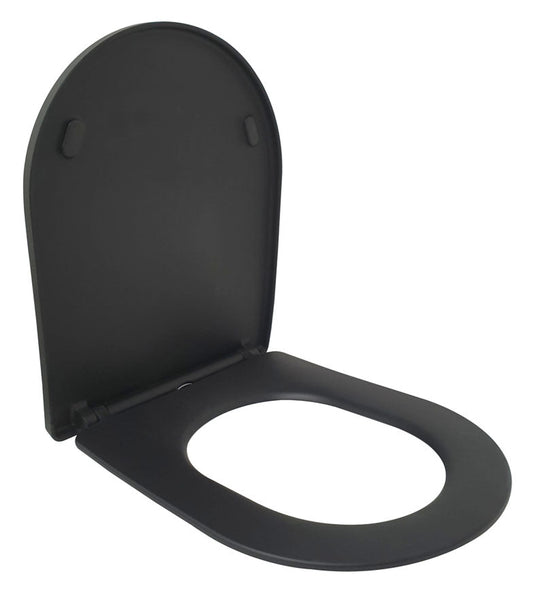 Vesta Shade Slanke Toiletbril Wiesbaden met Soft Close en Deksel in Matzwart
