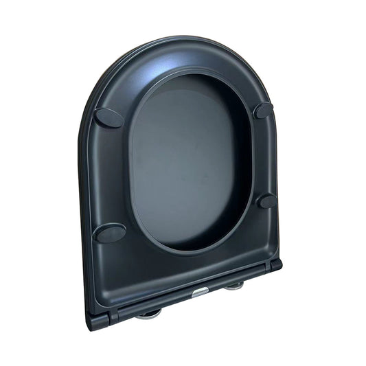 Flatline Toiletbril Soft Close en Quick Release Wiesbaden in mat zwart