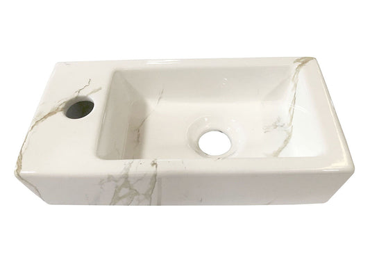 Mini-Rhea Linkerfontein Wiesbaden 36x18x9 cm Keramiek Carrara