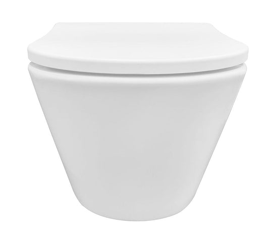 Vesta Washdown Randloos Wandtoilet Wiesbaden Mat Wit (Incl. Flatline Zitting Mat Wit)