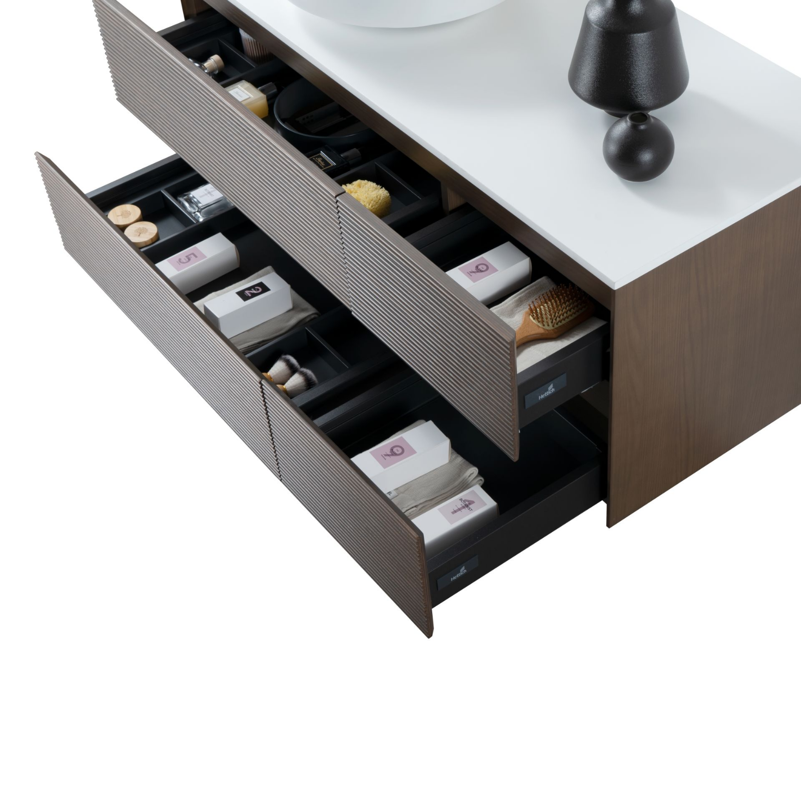 LAYDA wastafelonderkast – Greeploos & softclose