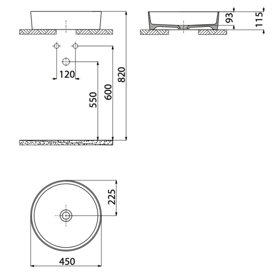 Creavit Loop Opbouw Waskom