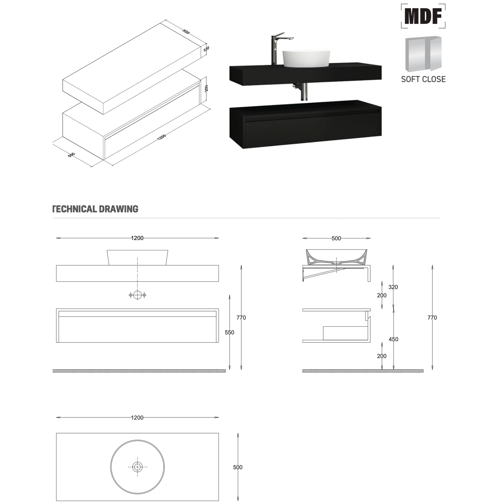 ALONI LINA wastafelonderkast