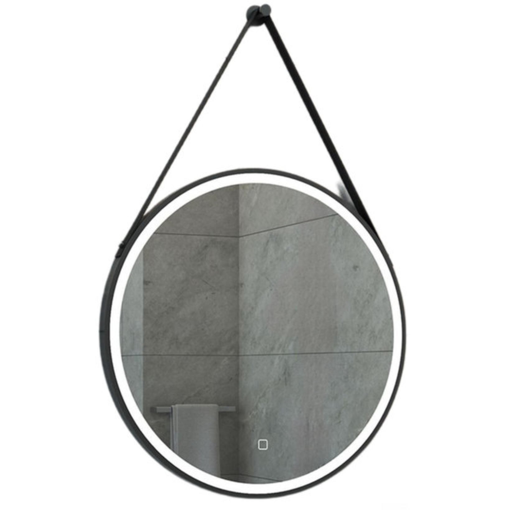 ALONI RONDE LED-SPIEGEL MET BAND (Ø60CM) MAT ZWART