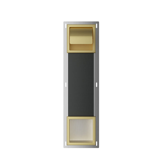 Inbouw Rocko Toiletrolhouder met Klep en Reserverolhouder Wiesbaden Geborsteld Messing