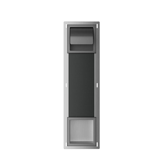 Rocko Gunmetal Toiletrolhouder met Klep en Reserverolhouder Inbouw Wiesbaden