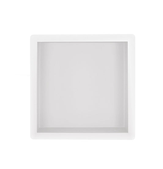 Excellence Inbouwnis Wiesbaden 30X30X7Cm en RVS Mat Blanc