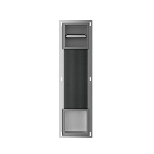 Rocko Inbouw Toiletrolhouder Wiesbaden zonder Klep en Reserverolhouder in Gunmetal