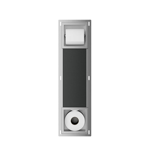 Rocko Inbouw Toiletrolhouder Zonder Klep en Reserverolhouder Wiesbaden RVS