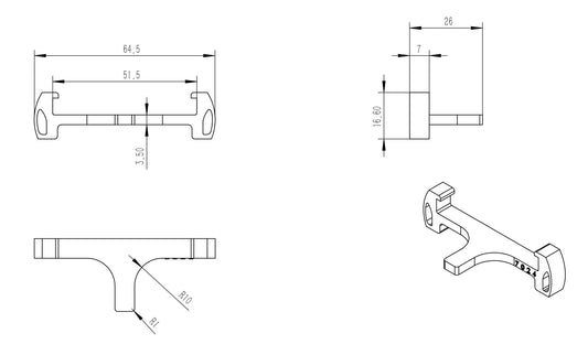 Afstandhouder voor tegelroosters kunststof grijs
