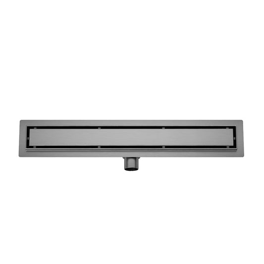 Suus Douchegoot met Tegelrooster en Flens Wiesbaden 90X7 Cm in Gunmetal