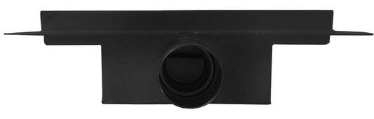 Bonde de douche avec bride et sortie latérale 15x15 cm mat noir