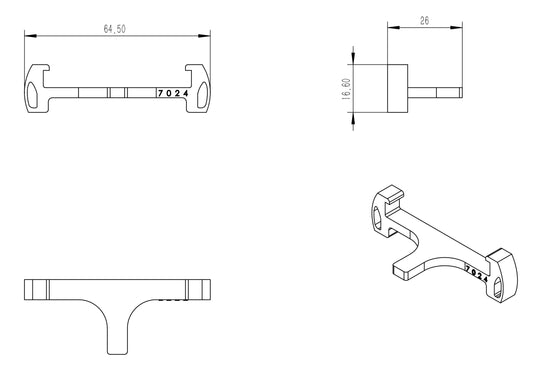 Afstandhouder voor tegelroosters kunststof geborsteld messing