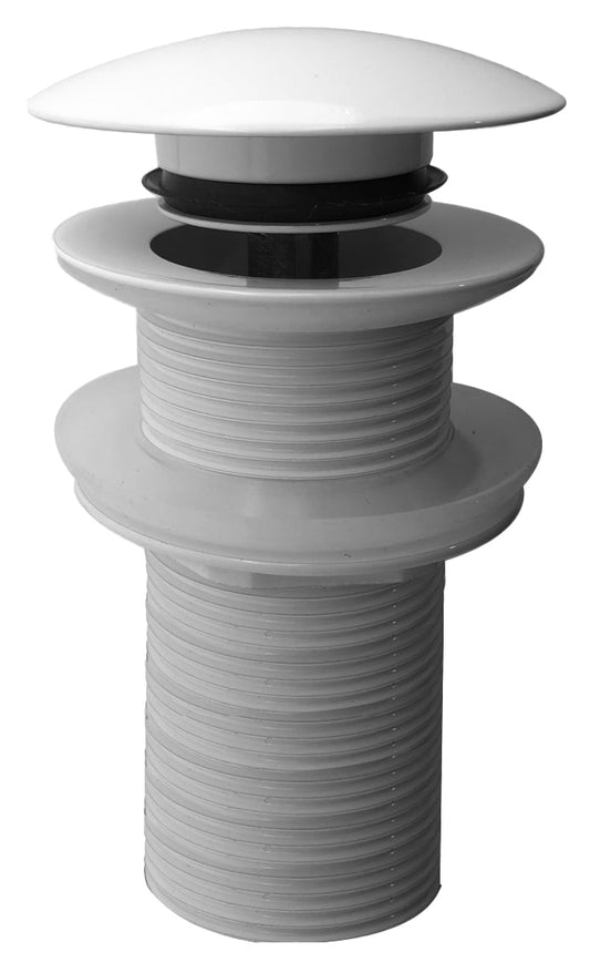 Caral Verlengde Clickwaste Aftapplug Wiesbaden 5/4" in Glanzend Wit