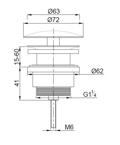 Caral Open Aftapplug Wiesbaden 5/4" in Mat Wit