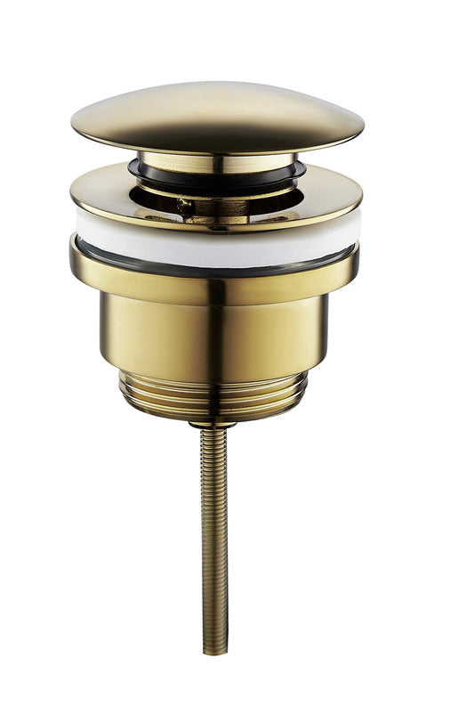 Caral Extended 5/4" Clickwaste Wiesbaden Geborsteld Messing Goud
