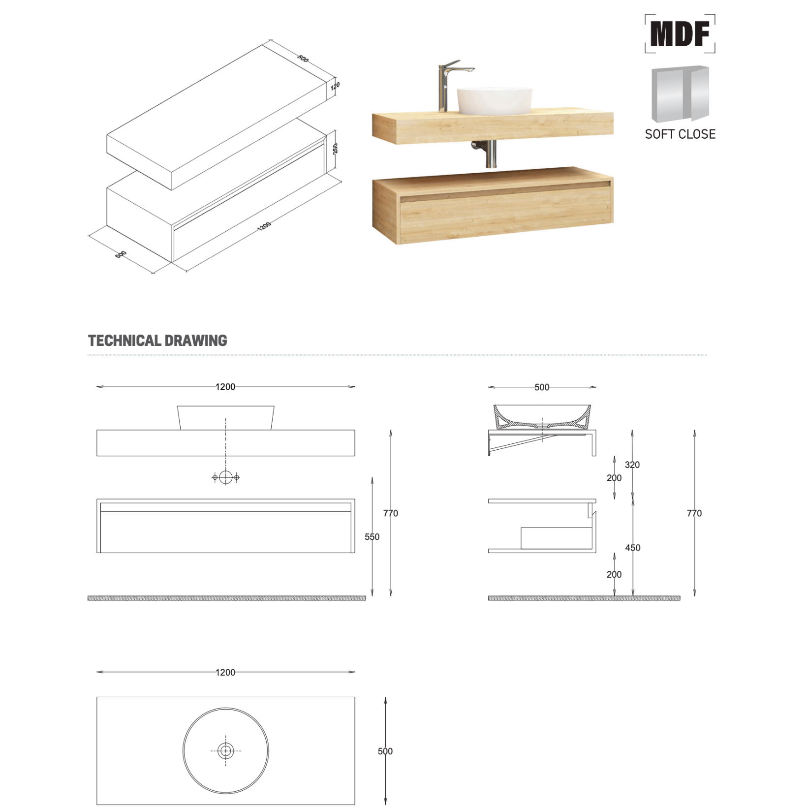 ALONI LINA wastafelonderkast