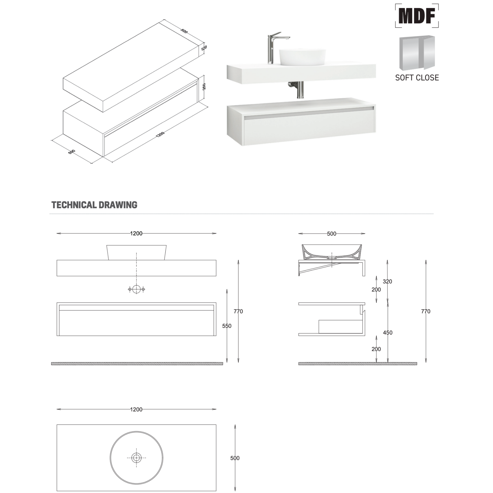 ALONI LINA wastafelonderkast