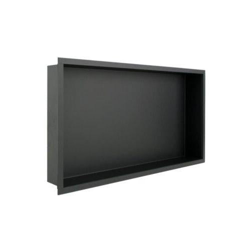 Excellence Inbouwnis Wiesbaden 30X60X7Cm en RVS Mat Noir Mat