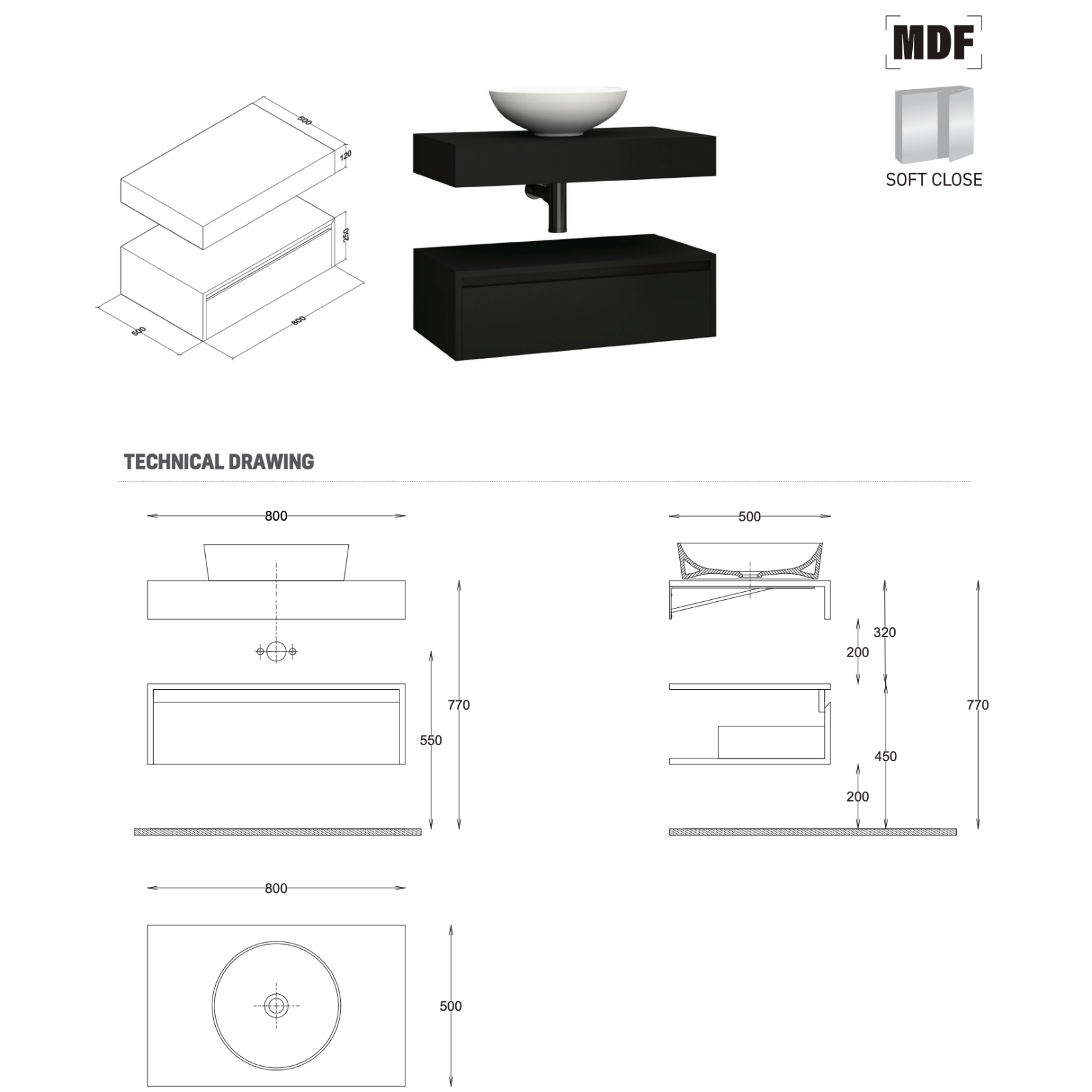 ALONI LINA wastafelonderkast