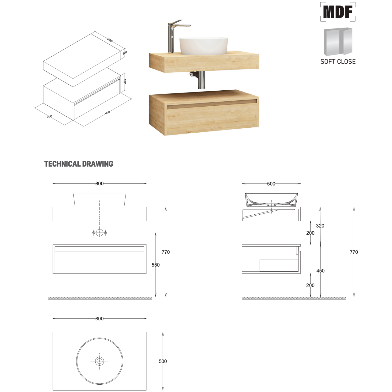 ALONI LINA wastafelonderkast