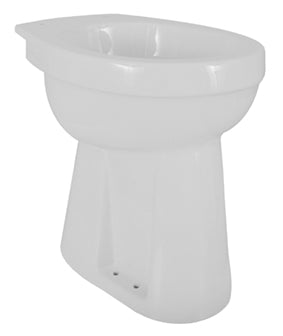 Wiesbaden verhoogde toiletpot wit (zit niet inbegrepen)