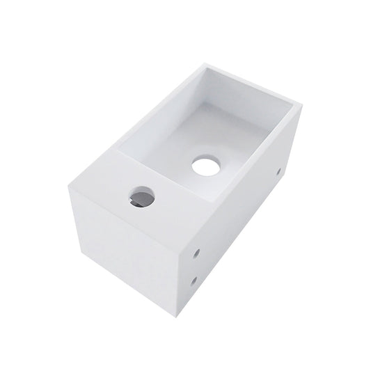 Solid Surface Fontein met Handdoekhouder Wiesbaden (Kraangat Rechts) 35,6X20,3X15,9 Cm