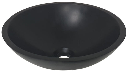 Valerie Opzetwastafel Wiesbaden Solid Surface 43x43x13 cm Mat Zwart