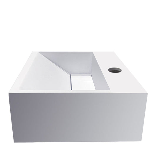 Julia Fountain Wiesbaden 30X28X12,5 Cm in massief oppervlak, mat wit