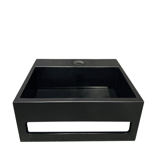 Julia Fountain Wiesbaden 30x28x12,5 cm Solid Surface Mat Zwart
