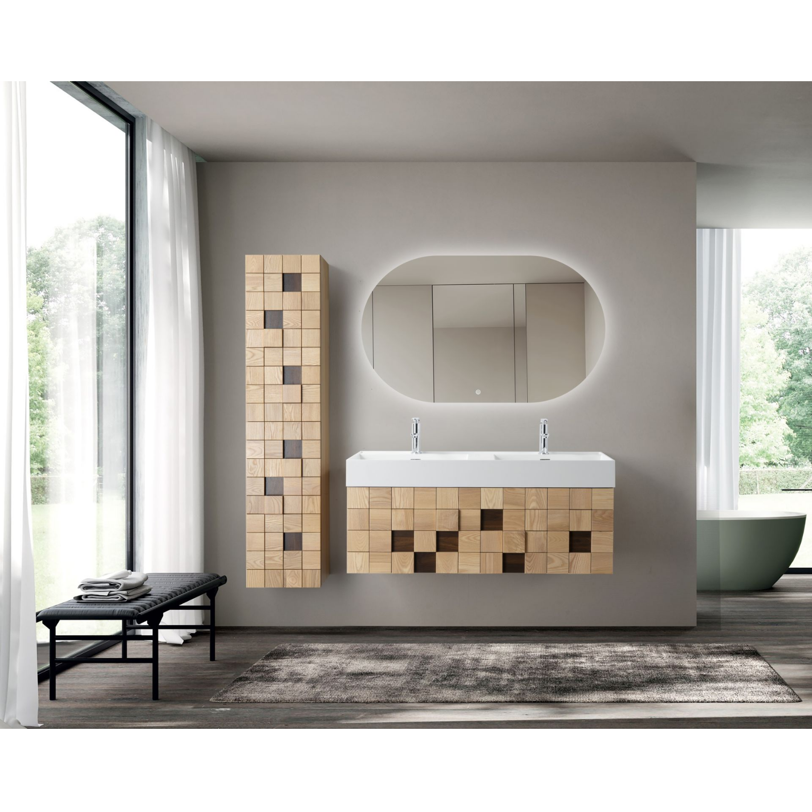 MIMOZA wastafelonderkast – Greeploos & softclose