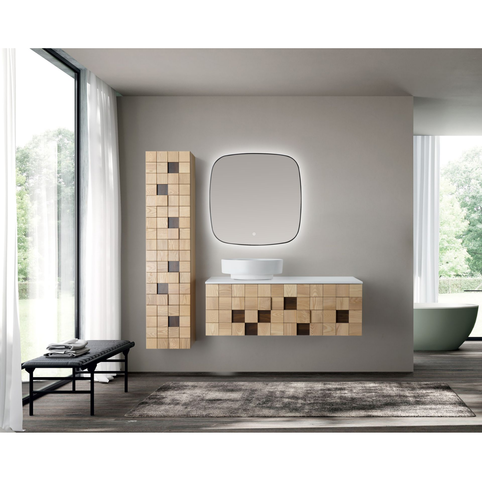 MIMOZA wastafelonderkast – Greeploos & softclose