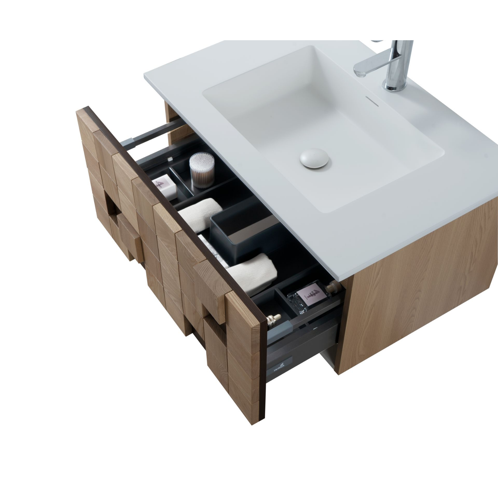 MIMOZA wastafelonderkast – Greeploos & softclose