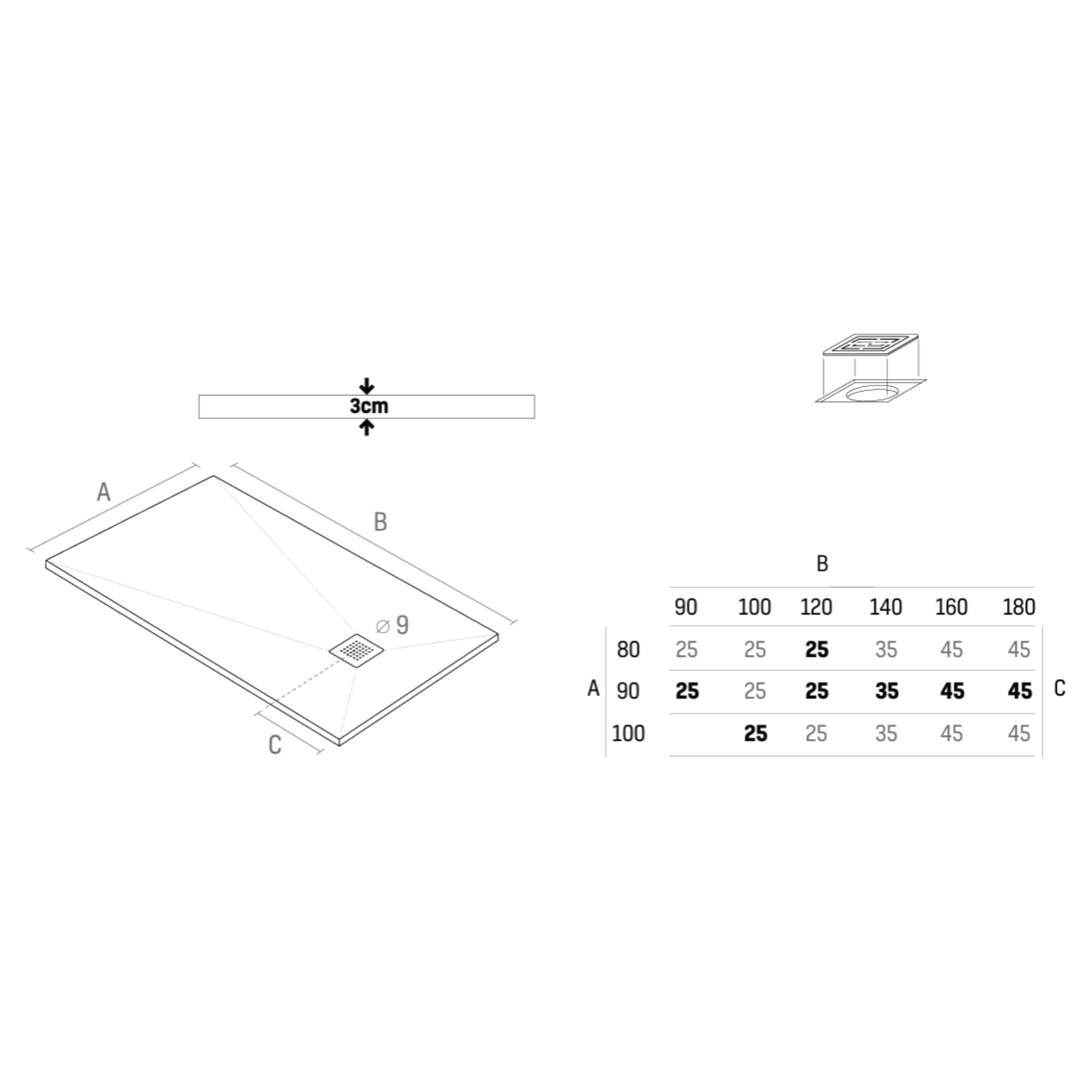 ALONI Madison Douchebak – Composiet