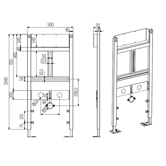 Creavit urinoir inbouwelement – universeel