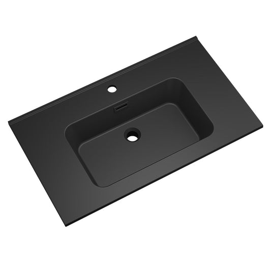 Ribella Wastafel Wiesbaden 80 Cm in Mat Zwart
