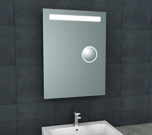 Tigris Spiegel Wiesbaden met LED-verlichting en scheerspiegel, 60X80Cm